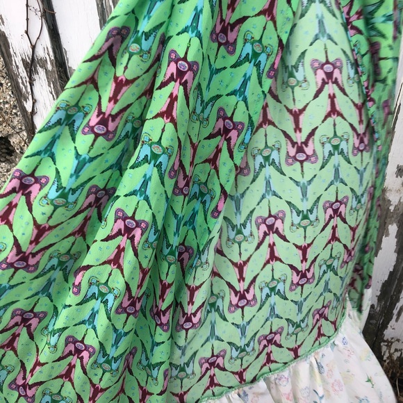 Jessie Western Silk Wrap Dress M Swallow Ruffle - Picture 4 of 15